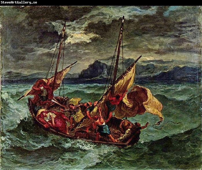 Eugene Delacroix Christus auf dem See Genezareth